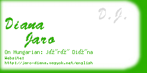 diana jaro business card